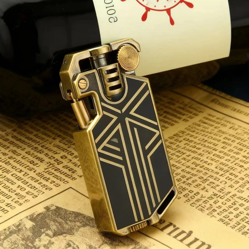 

New Creative Retro Lightweight Grinding Wheel Kero sene Windproof Alloy Lighter for Men's High-end Gift Cigarette Lighter