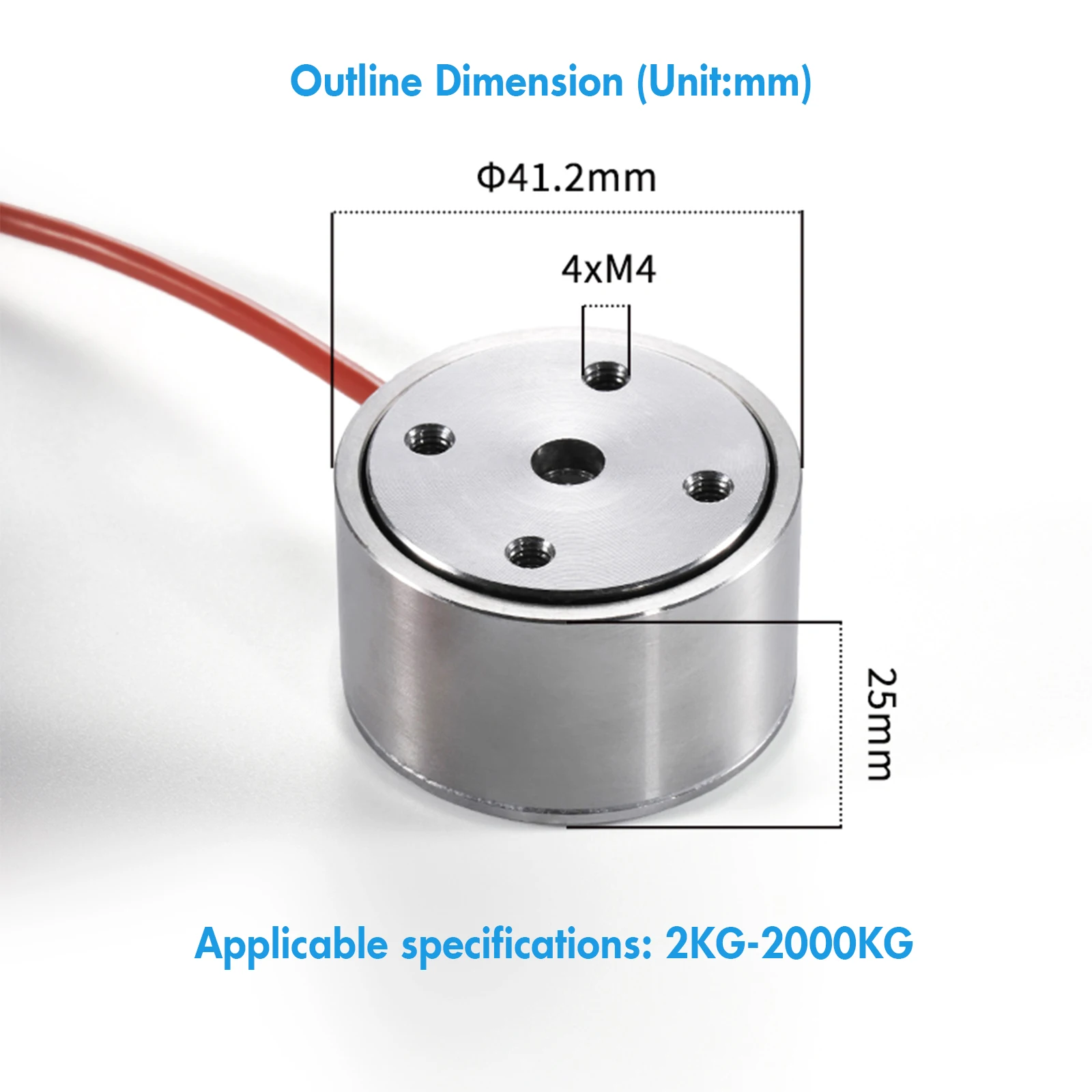 Cella di carico 4x + Display 1 indicatore + 1 scatola di giunzione, sensore di pressione del peso della forza di compressione di prova per bilancia