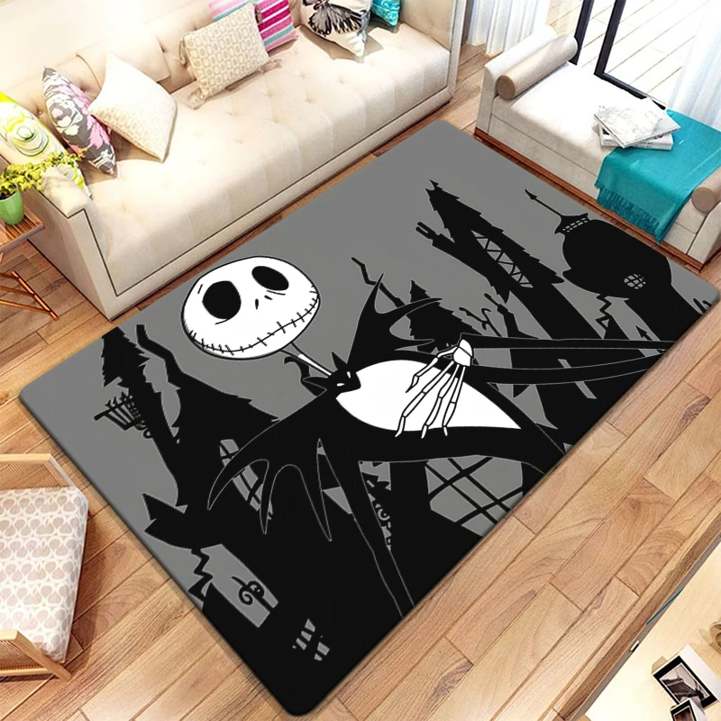 The Nightmare Before Christmas Printed Carpet,Bathroom,Living Room Decor,Sofa,Table Rug.Picnic,Camping,Outdoors,Bedroom,Door Mat