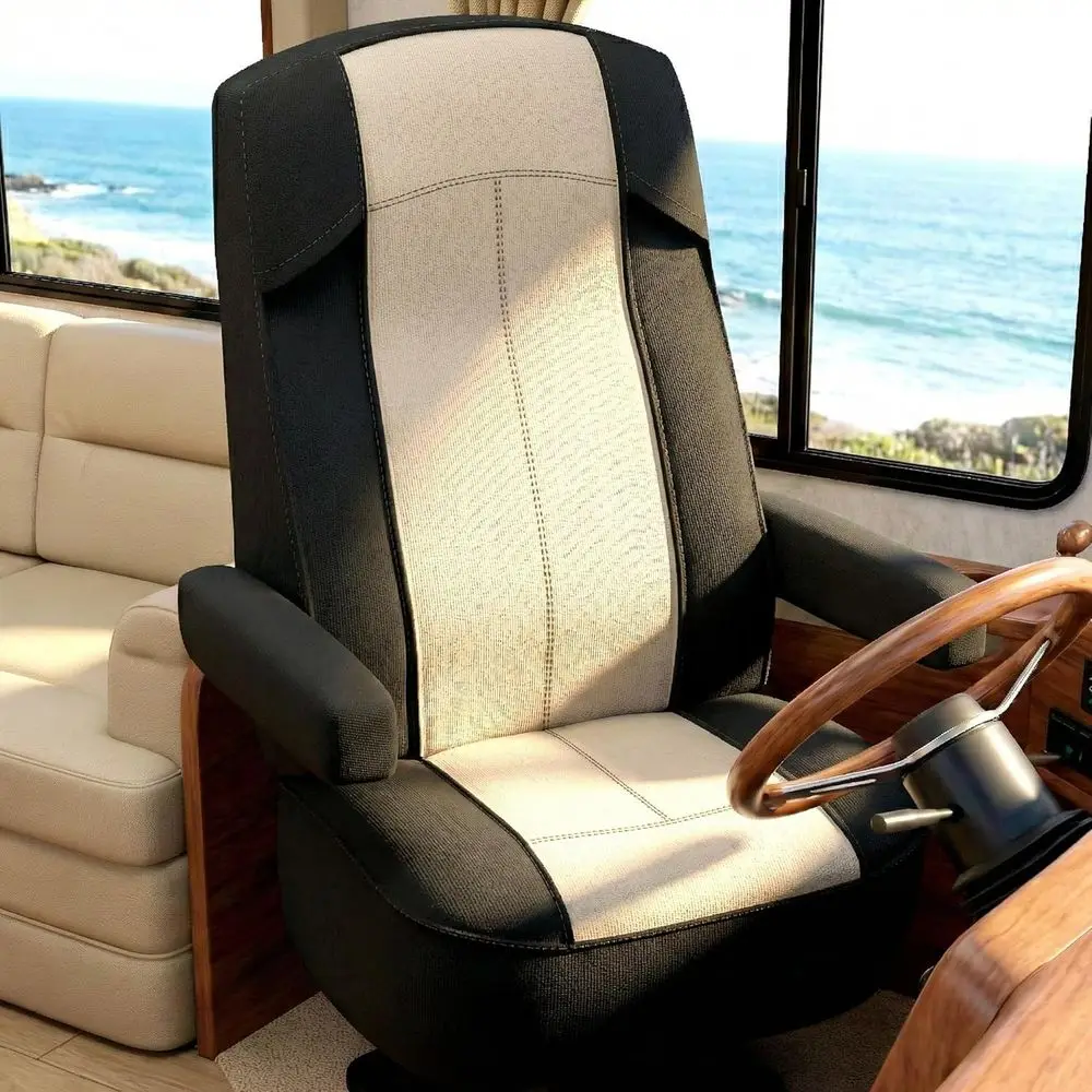 RV Seat Covers (2 Pack) – Captains Chair Seat Covers for RV Captain Chair & Motorhome Chairs, Universal Fit RV Chair Covers for