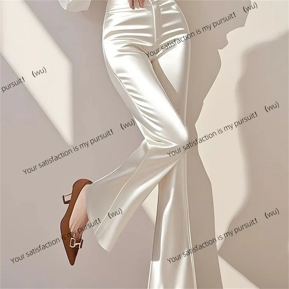 

Korean fashion women's spring and summer new solid color pants high waist casual fashion long flared pants