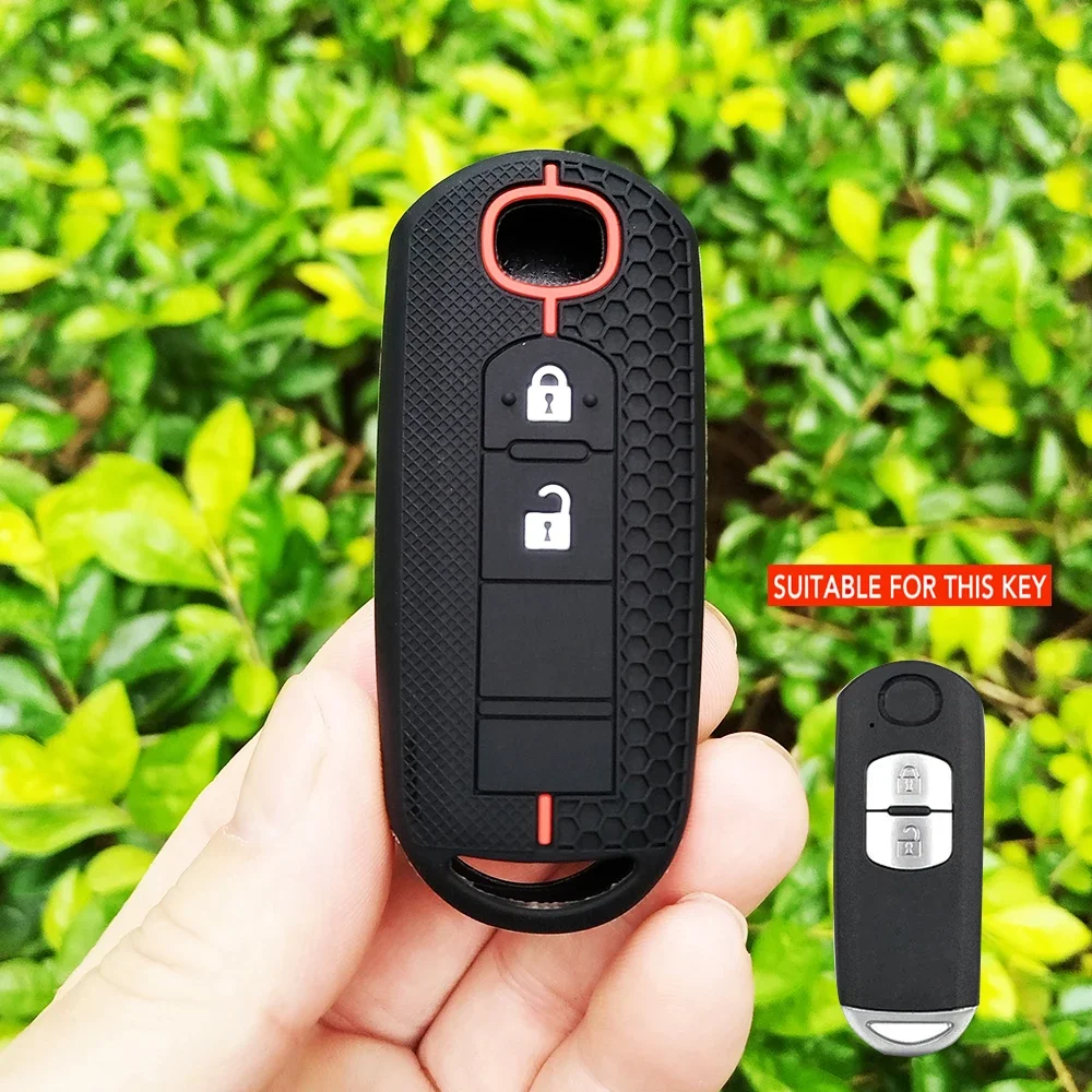 Silicone Remote Key Cover Case for MAZDA CX-5 CX-3 2 3 5 6 CX-7 CX-9 Demio Speed Miata MX5 Case 2 3 4 Button 2018 2019 2020 2021