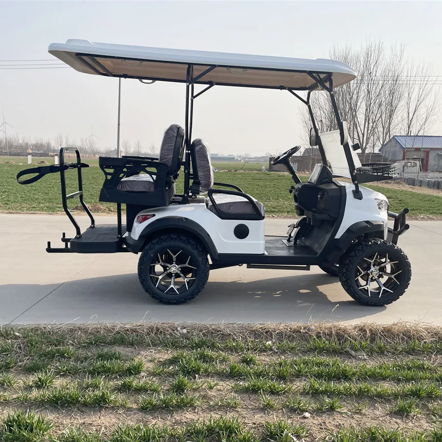 Lithium Battery 72V120AH Long Endurance VIP Honoured Guest Golf Cart Electric Design Front Bumper And Front Basket Golf Cart