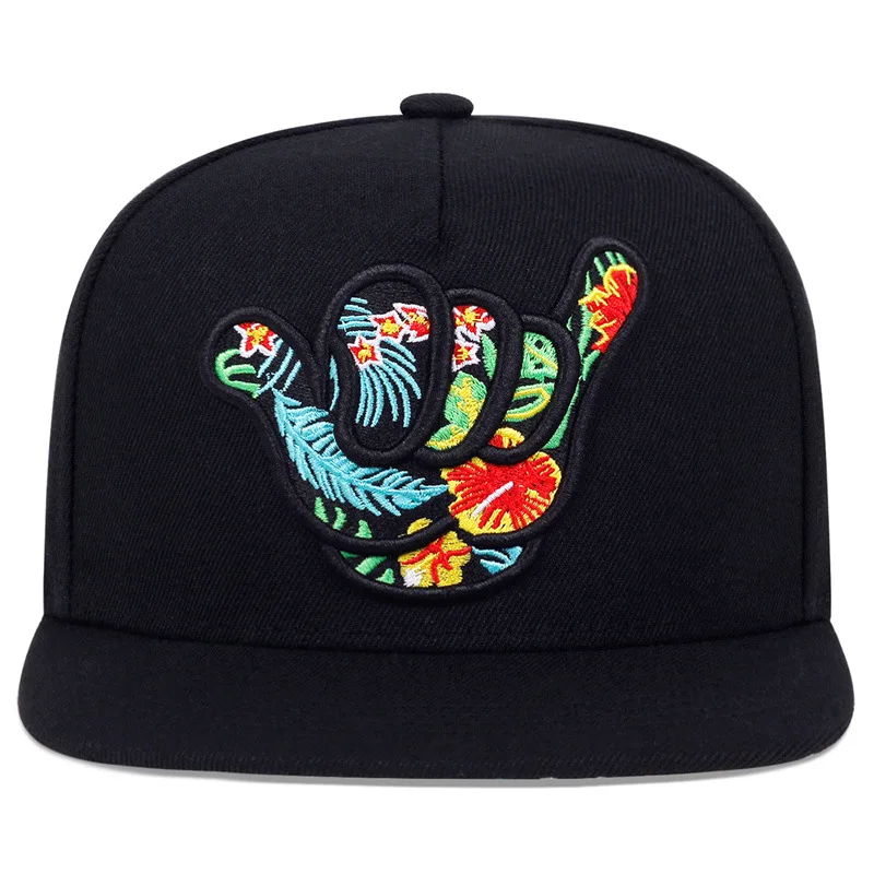 Unisex Fingers 666 Embroidery Hip-hop Hats Spring Autumn Outdoor Adjustable Casual Baseball Caps Trucker Caps Sunscreen Hat