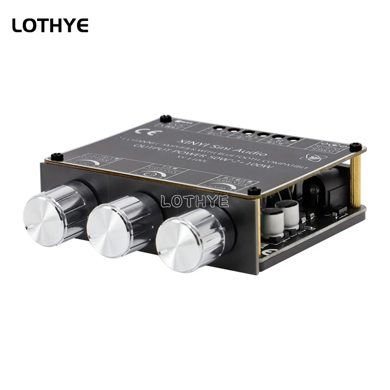 

Bluetooth Audio 2.1 Channel Power 50Wx2+100W Amplifier Board Module High And Low Bass Subwoofer App Speaker XY-E100L