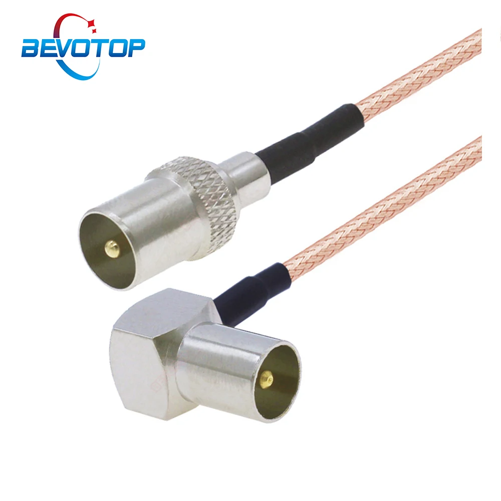 RG179 75Ohm TV Cable TV Plug Male to TV Male 90° Right Angle Plug RG-179 Pigtail Coax Jumper TV Aerial Antenna RF Coaxial Cable