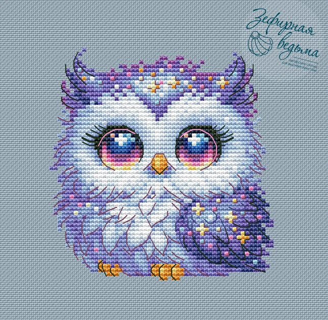 Cross Stitch Set Counted Cross Stitch Set,  Cross Stitch Kit  28ct 11ct 14ct 32ct Metallic aida 6- Dress up owl 20-20