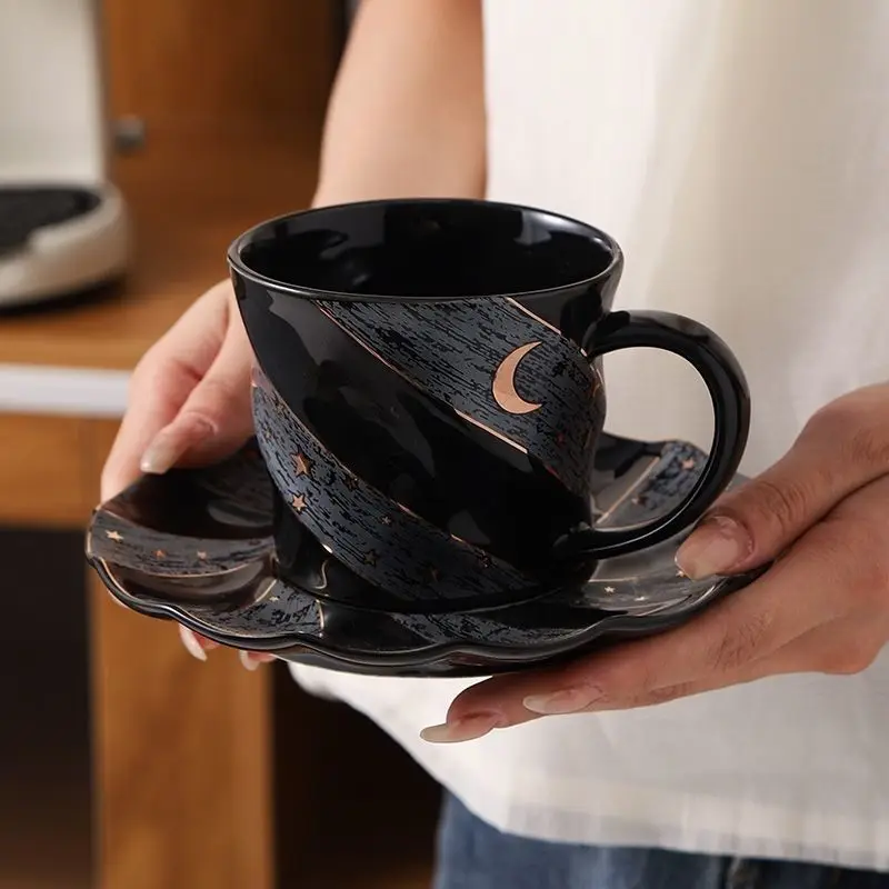 Französische Keramik-Kaffeetasse Retro Luxuriöses Europäisches Wasserglas Exquisites Set Premium Britisches Nachmittagstee-Luxus-Set