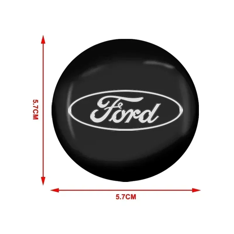 4pcs Car Styling 56mm Aluminum Auto Wheel Center Hub Cap Sticker For Ford Fiesta Mondeo Fusion Explorer Escape Shelby Edge Kuga