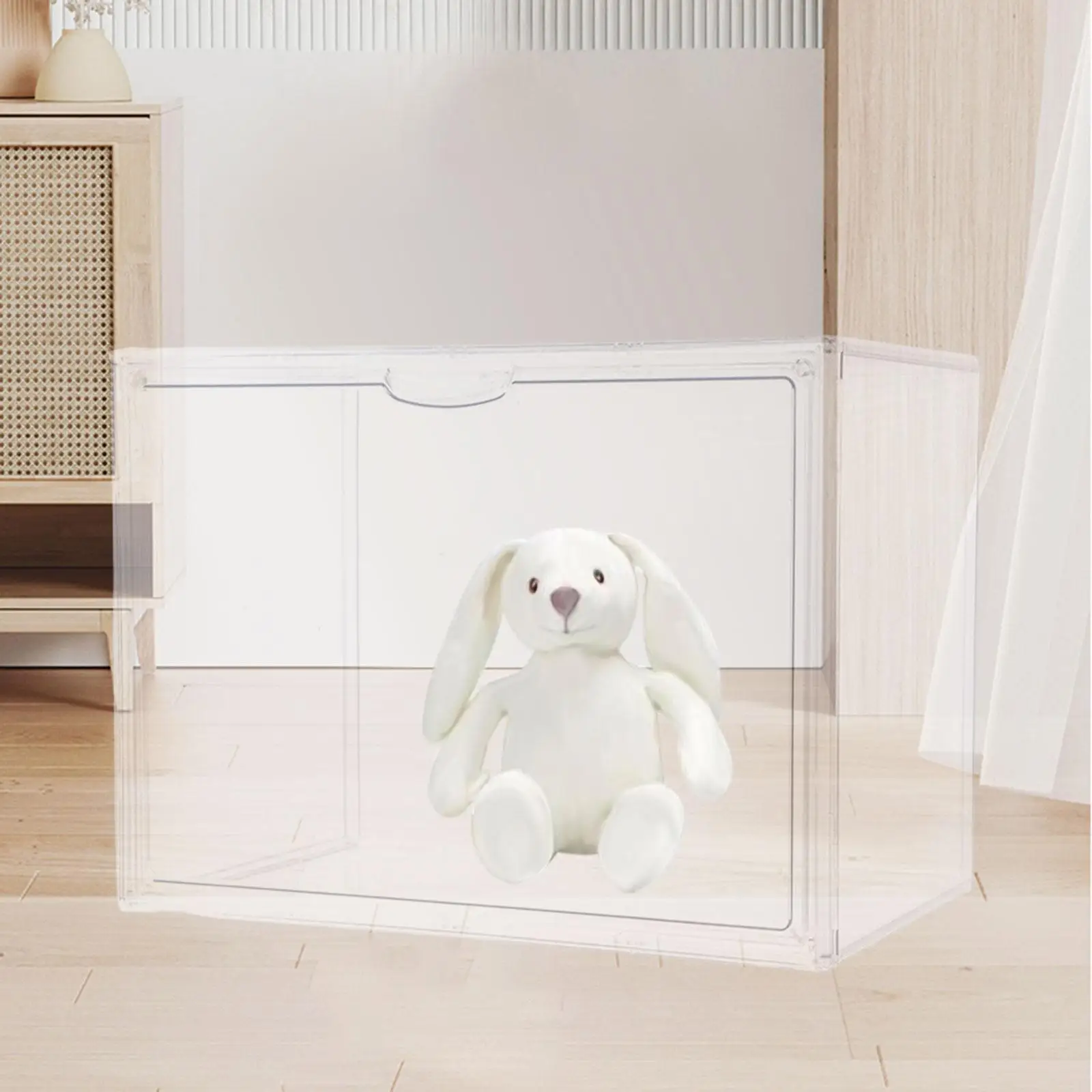 

Box Display Case Clear Storage Bin for Bedroom Living Room Collectibles