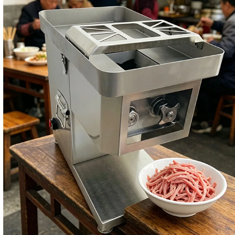 Electric Meat Cutting Machine Professional Stainless Steel Industrial Meat Slicer 220V 110V Desktop Meat Cutter Slicer