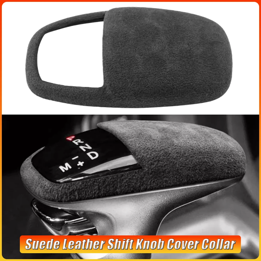Suede Leather Shift Knob Cover Collar for Dodge Durango SRT Charger SRT and Challenger SRT 2016 2017 2018 2019 2021 2022 2023