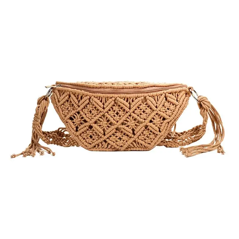 Bohemian Crochet Bags Crossbody Boho Purses Crochet Tassel Beach Bohemian Purse Bohemian Handwoven Bag For Travel