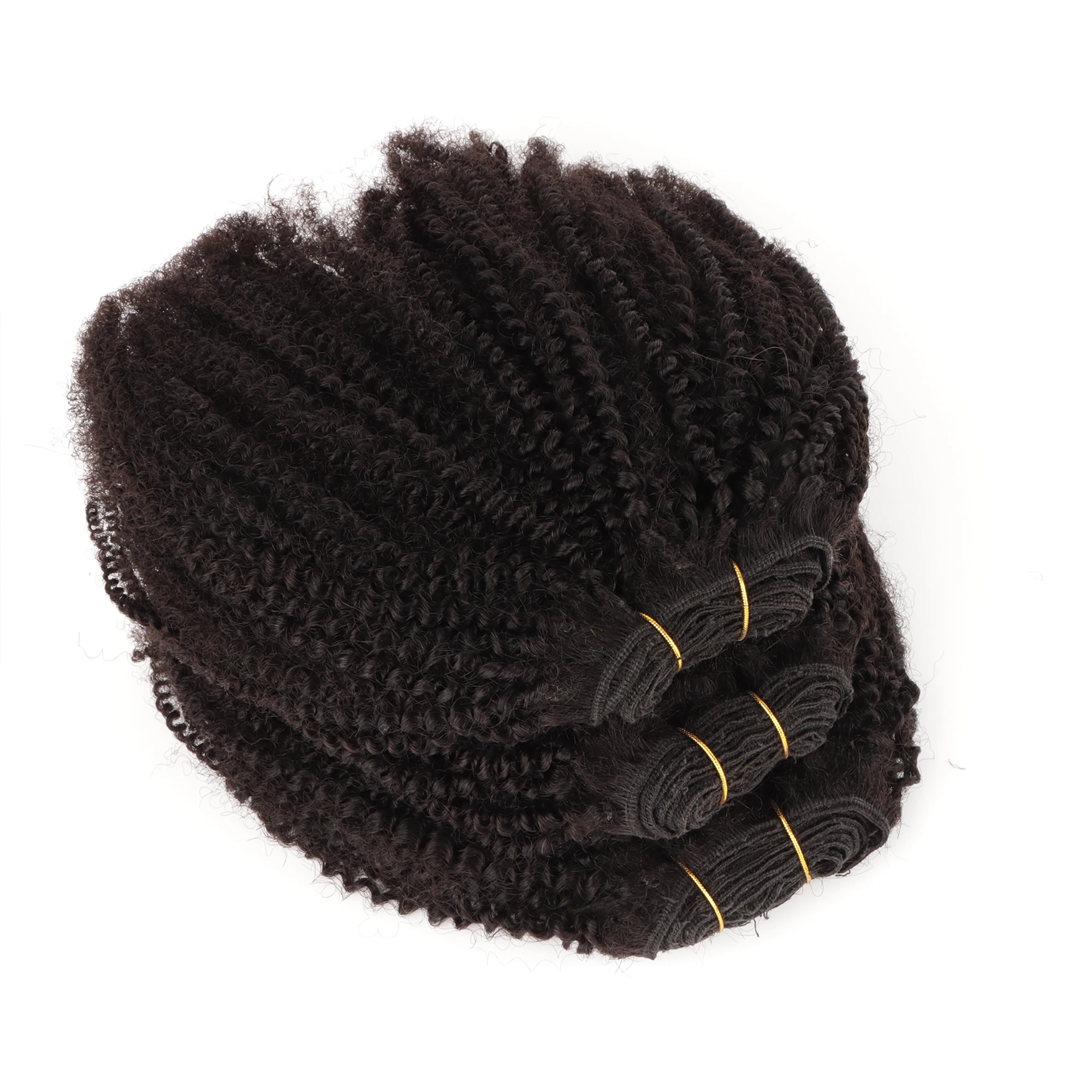 Afro Kinky Curly 18inches 100g Brazilian Curly Human Hair Weaves Weft Virgin Brazilian Human Hair Extensions Black Fashion Style