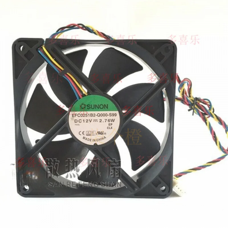EE for  SUNON EFC0251B2-Q000-S99 120mm 12V 7.6W 4-wire cooling fan