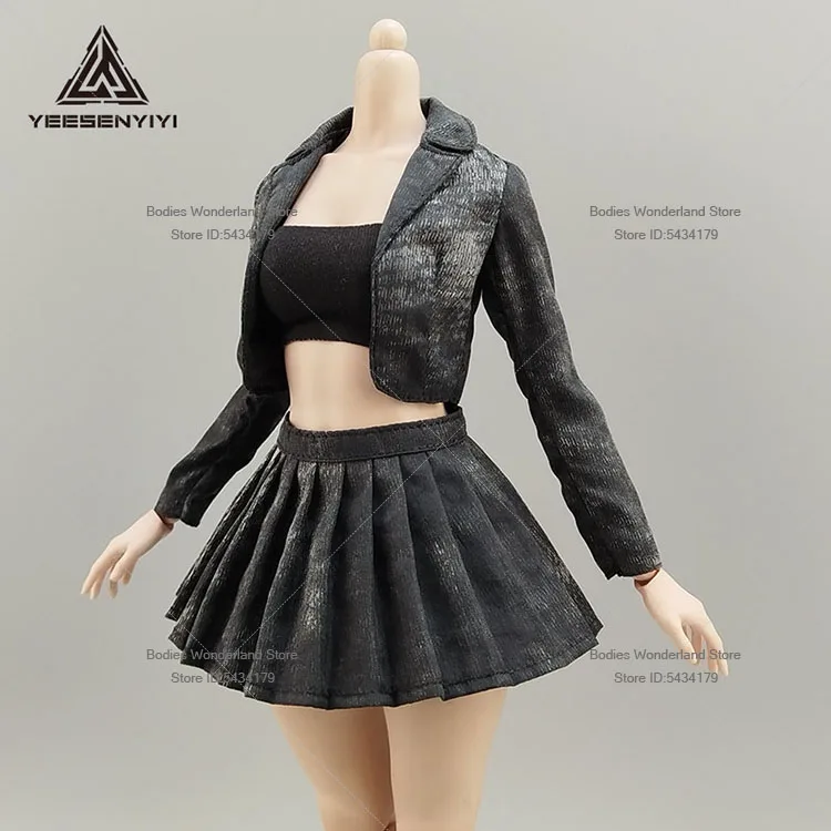 ในสต็อก 1/6 Scale ทหารหญิงสั้นชุดจีบกระโปรงกางเกงเสื้อผ้าชุดสําหรับ At202 12 นิ้วรูปตุ๊กตา