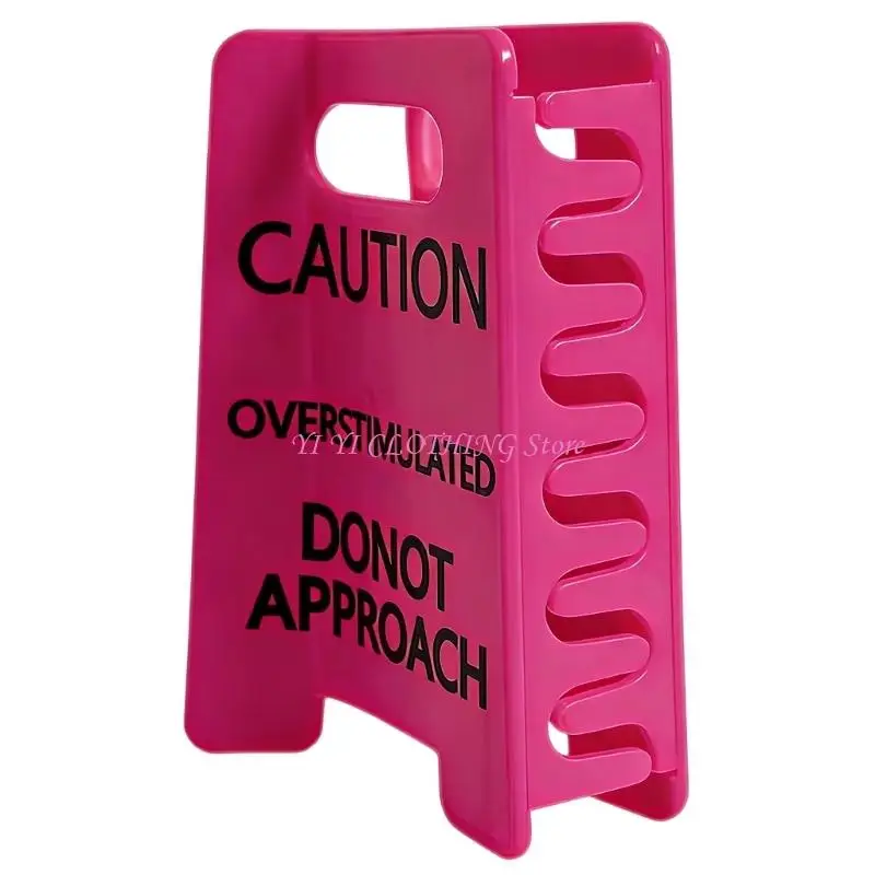 

N5KF 2pcs Overstimulated Warning Hair Clip Plastic Resin Secure Grip for Kids Women