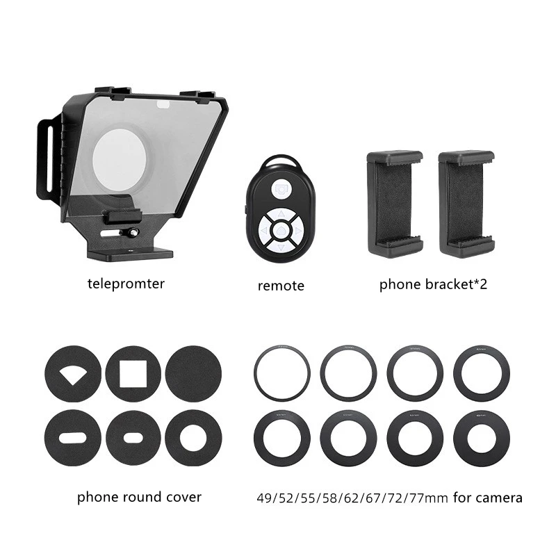 

2025 hot sale Plastic Teleprompter Remote App Control Teleprompter Compatible with iPad IOS/Android Tablet Smartphone