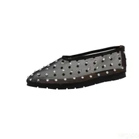 2025 Diamond Mary Jane Shoes Women's 2025 Summer New Mesh Flats Shallow Mouth Versatile Ballet Shoes Fashion Plus Size Sandals - Image 6