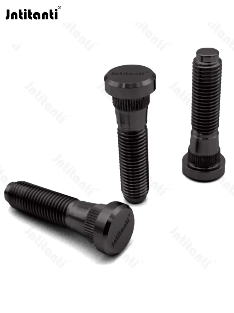 Jntitanti Gr5 التيتانيوم Ti-6Al-4V عجلة سبلاين مسمار M14x1.5mm لعجلات فورد موستانج #5