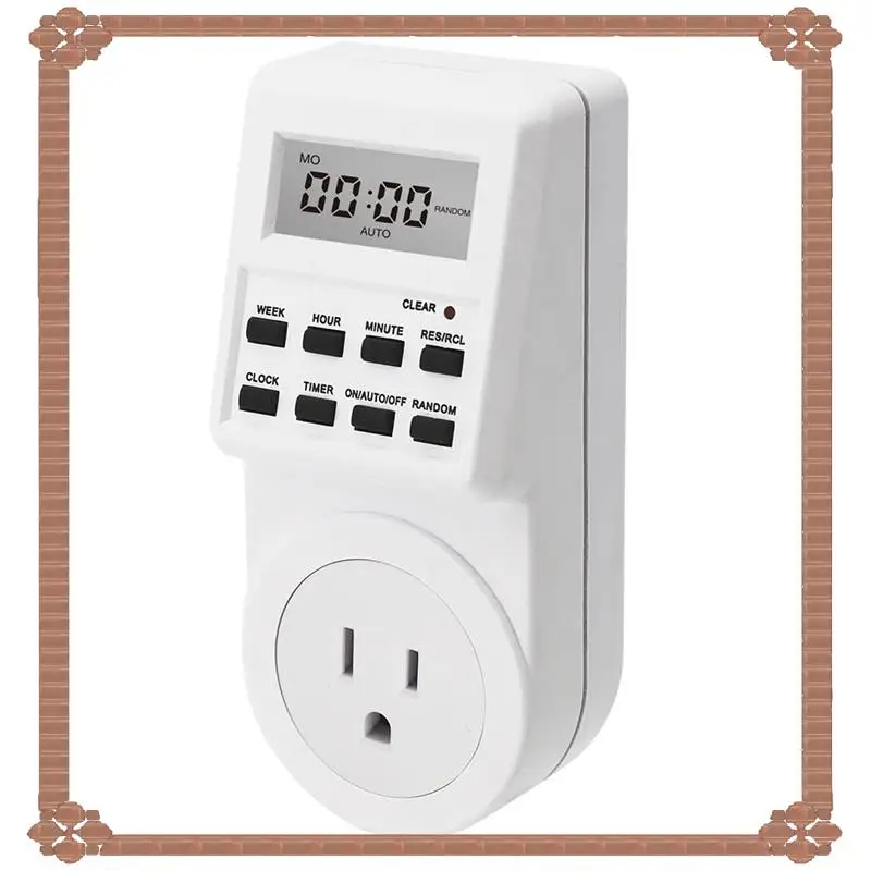 24-Hour Delivery Kitchen Timer Outlet US Switch Socket 120V- 60Hz For Efficient Household And Kitchen Management US Plug