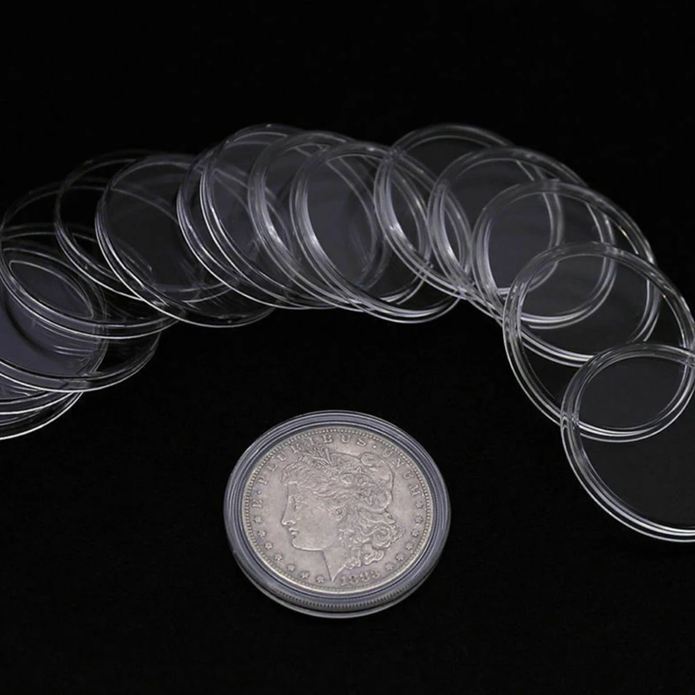 

50 PCS Acrylic Coin Box Collection Supplies Storage Boxes for Collectors Coin-storage-boxes Case Kit