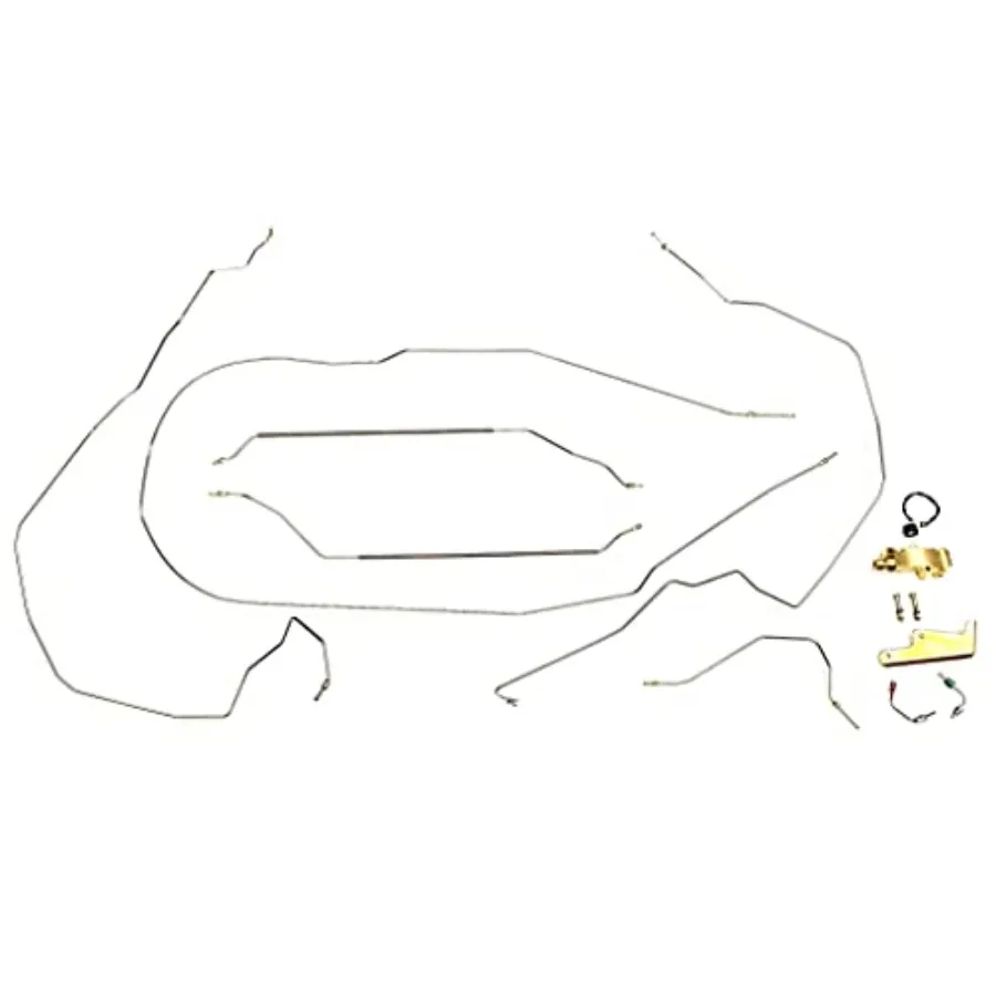 

Полный комплект автомобильных тормозных магистралей для автомобилей Chevy 19551957, высокопроизводительная конструкция из нержавеющей стали со встроенным клапаном и креплением