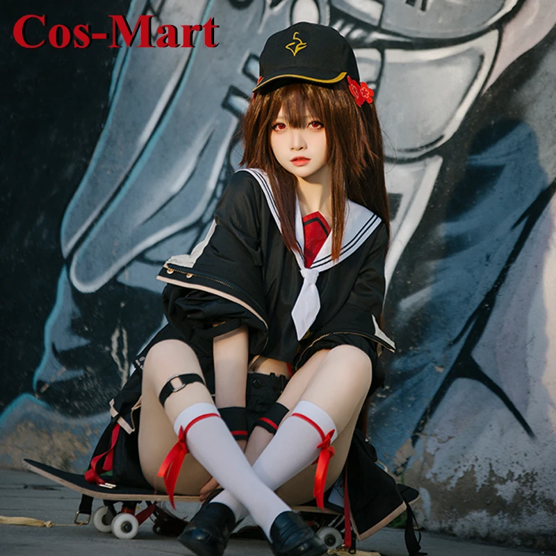 

Cos-Mart Game Genshin Impact Hu Tao Cosplay Costume Skater Girl Lovely Sweet Uniform Female Activity Party Role Play Clothing