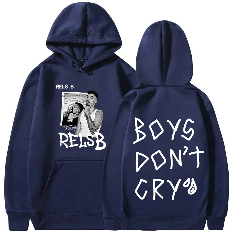 Rels B Skinny Flakk Hoodies Boys Don't Cry Letter Men Women Clothing Fashion Hip Hop Sweatshirts Oversized Long Sleeve Pullovers