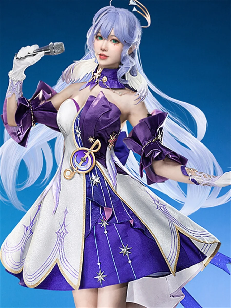 Vivi-Cos Anime Game Honkai Star Rail Robin Ceremonial Dress appealing cute Halloween Carnival Role CosPlay Costume Complete Set