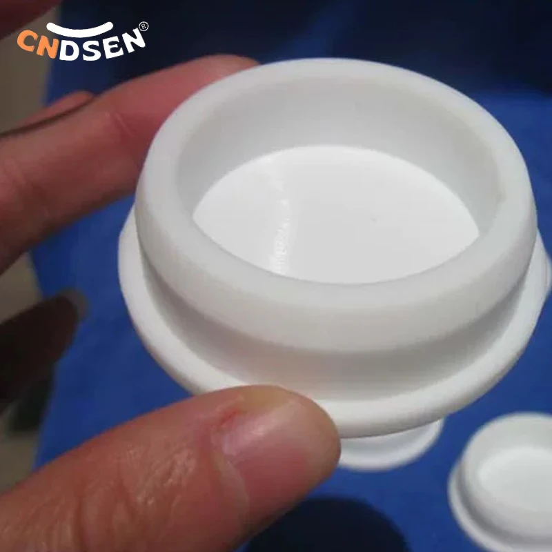 White Silicone Seal Hole Plugs T Type Hollow Blanking End Cap 6.8mm~68.6mm Circular Elastic Sealing Dustproof Stopper