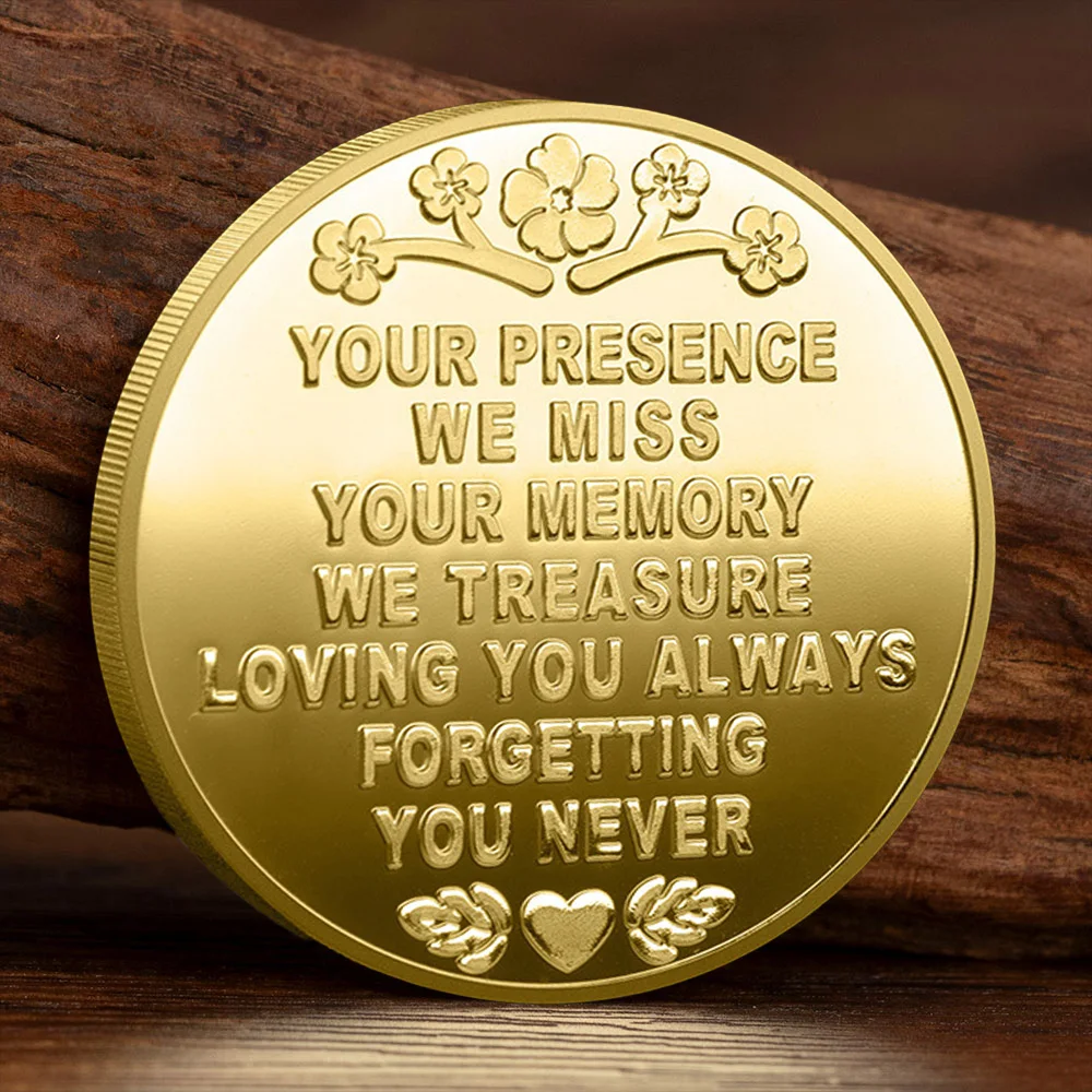 Loving in Memory Golden Plated Souvenir Coin Recalling and Missing A Loved Commemorative Coin A Small Love Gift