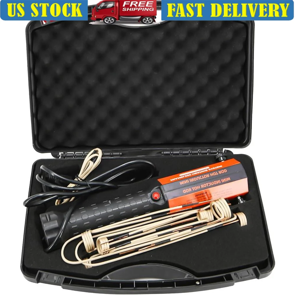

Magnetic Induction Heater 1000W Bolt Buster Kit with 10 Coils Handheld Rusty Screw Remover LED Cooling Fan Overheat Protection