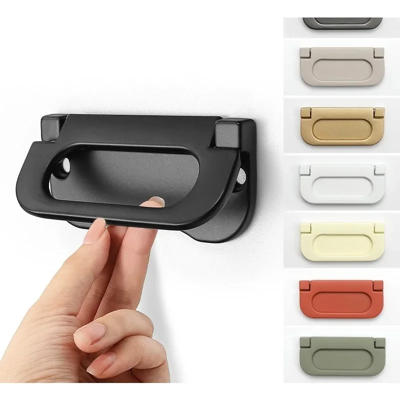 No-drill Cabinet Drawer Hidden Handle, Modern Minimalist Flat Invisible Handle, European-style Cupboard and Wardrobe Door Handle