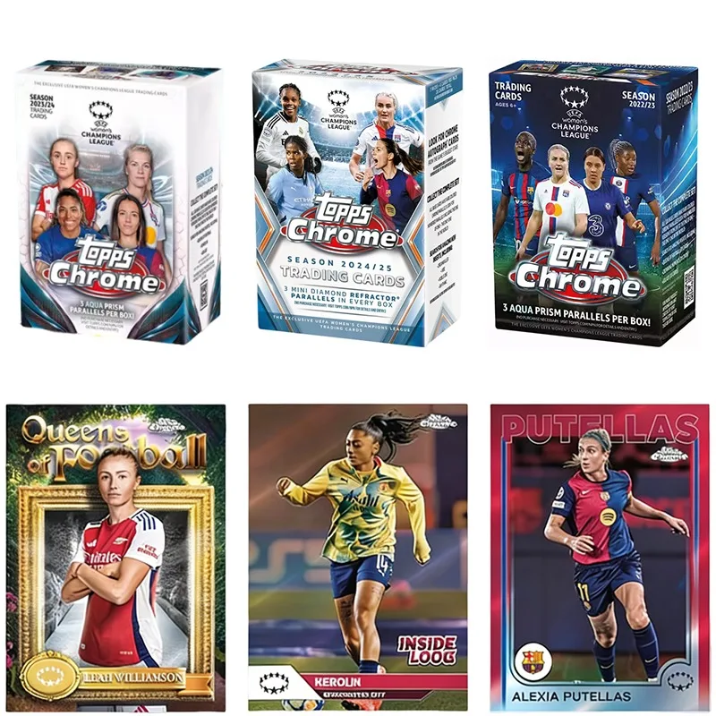 authentiques-cartes-a-collectionner-de-football-topps-chrome-uwcl-edition-limitee-2024-25-marchandise-officielle-sous-licence-boite-mystere