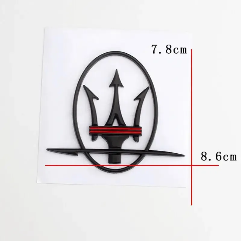

2PCS Car ABS Decals Sticker For Maserati Quattroporte Granturismo GTS Ghibli Levante GT Logo Car Emblem Badge Styling Stickers