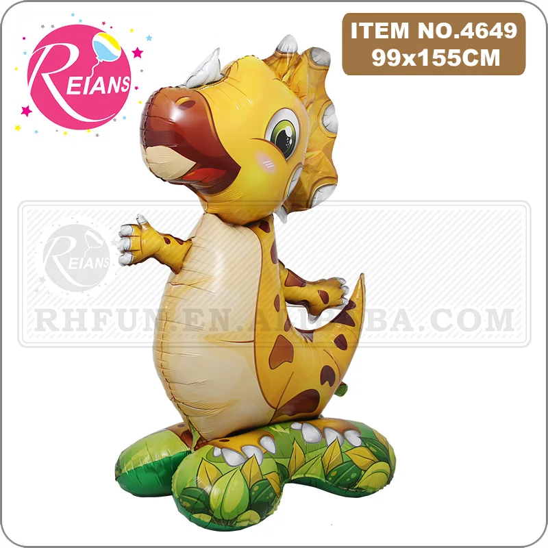 Selfstand 4D dinosaur Triceratops Champsosaurus Tyrannosaurus Animal Foil Balloons Birthday Party Baby Shower Decorations Toys