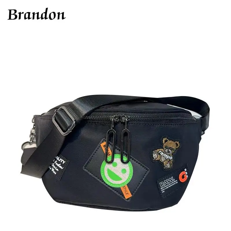 Cross body bag small bag new Oxford cloth shoulder bag simple and casual commuting bag chest bag versatile and trendy bag