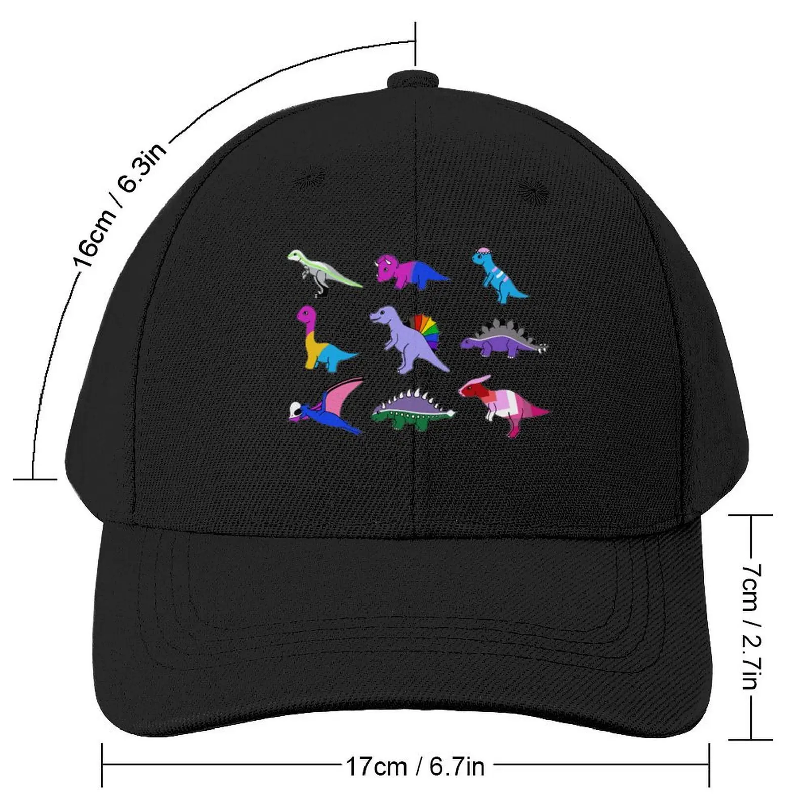 Pride Dinosaurs Baseball Cap Luxury Brand Custom Cap Ladies Men's