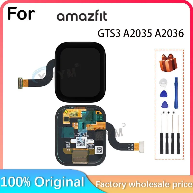 For Huami Amazfit GTS 3 A2035 A2036 Smart Watch LCD Display + Touch Panel Digitizer For Amazfit GTS 3 A2035 A2036 Amoled Display