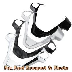 Car Steering Wheel Cover Sequin Trim Sticker for Ford Ecosport 2013 -2017 New Fiesta MK7 2009 - 2017 Interior Accessories
