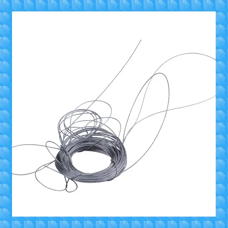 ETRT 6X STAINLESS Steel Wire Rope Cable Rigging Extra, Length:15M Diameter:1.0Mm