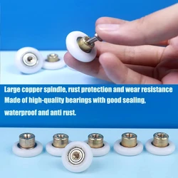 8pcs/set Durable Roller Shower Rooms Cabins Pulley Shower Room Roller /Runners/Wheels/Pulleys Diameter 19mm/23mm/25mm/27mm