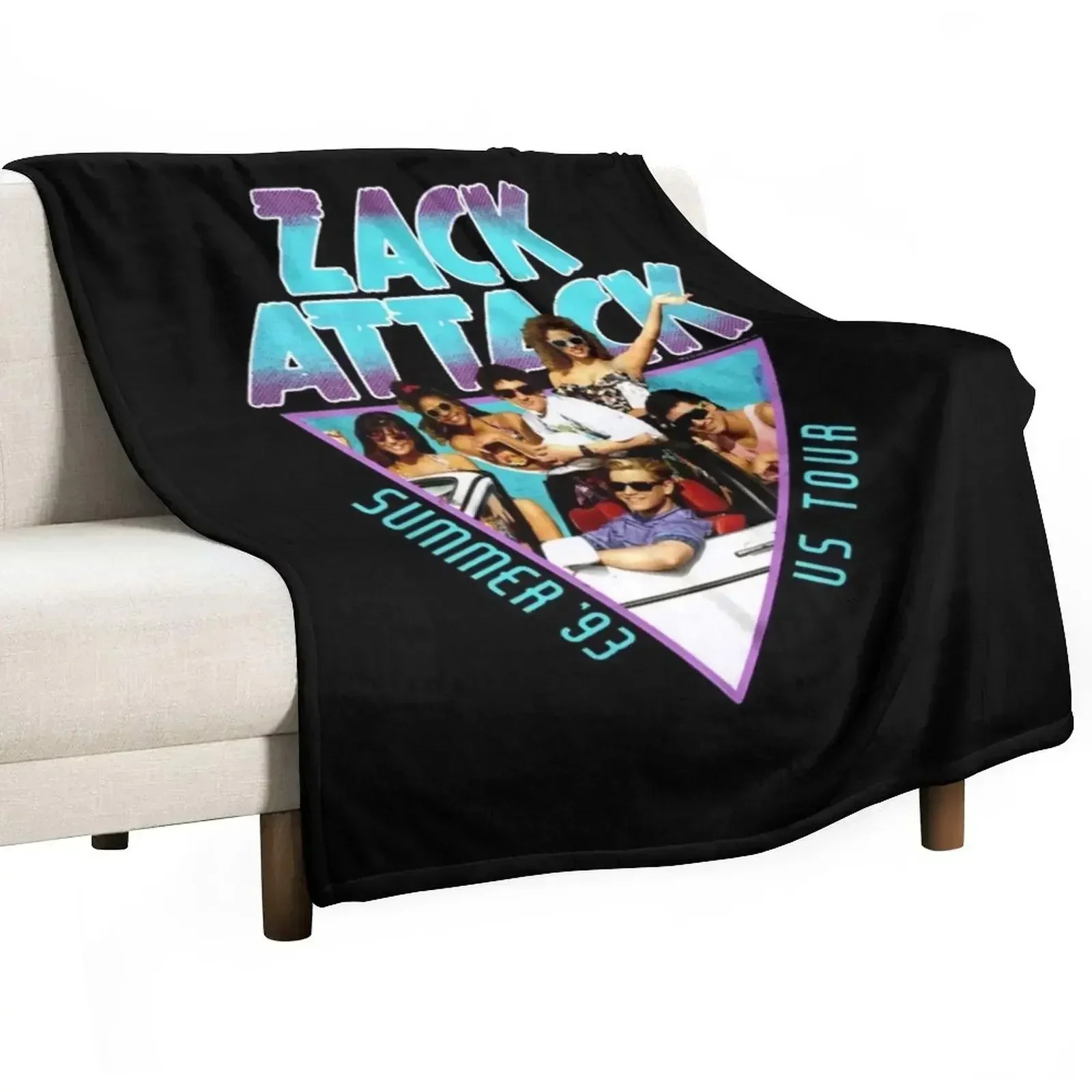 

Saved by The Bell Zack Attack US Tour Summer 1993 Throw Blanket Luxury Throw for winter Multi-Purpose Blankets