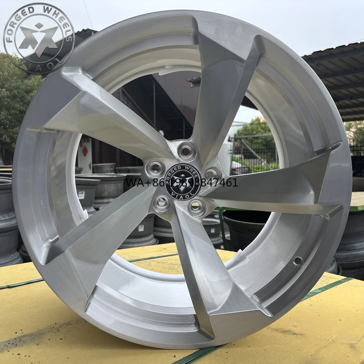 17-24 Inch Forged Shiny Wheels Race-Inspired Silver Brushed Finish Car Rims for 911 GT3 RS M4 CSL CT5-V Blackwing 4 Pieces