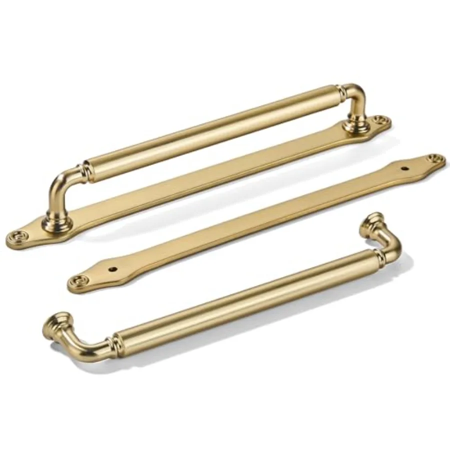 

Pack Cabinet Pull with Backplate Solid Heavy-Duty Handles with Base Plate Cabinet Pulls for Drawer Sliding Door Charcuterie Boa
