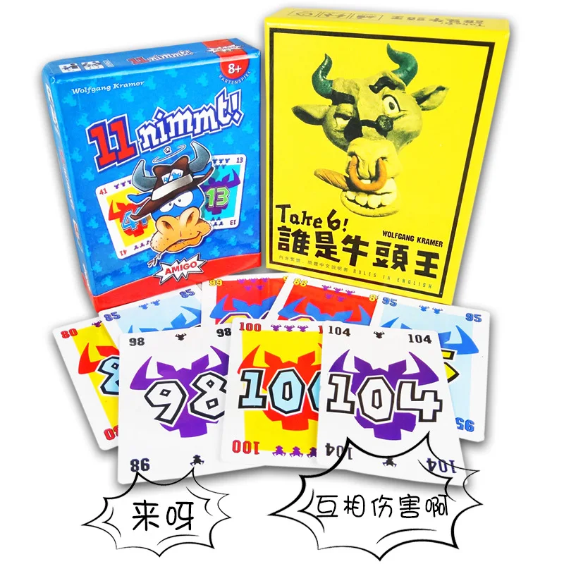 Take 6 Nimmt Board Game 2-10 Players Funny Gift For Party Family Card Games Who is theof Tauren King in board game cards