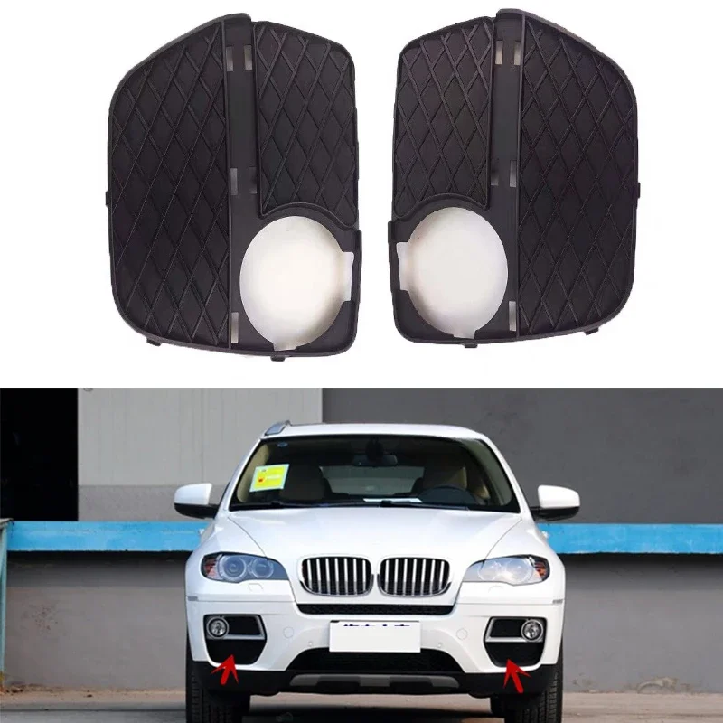 

Auto Left Right Side Front Bumper Fog Light Grille Grill For BMW X6 E71 E72 2012 2013 2014 51117312605 51117312606