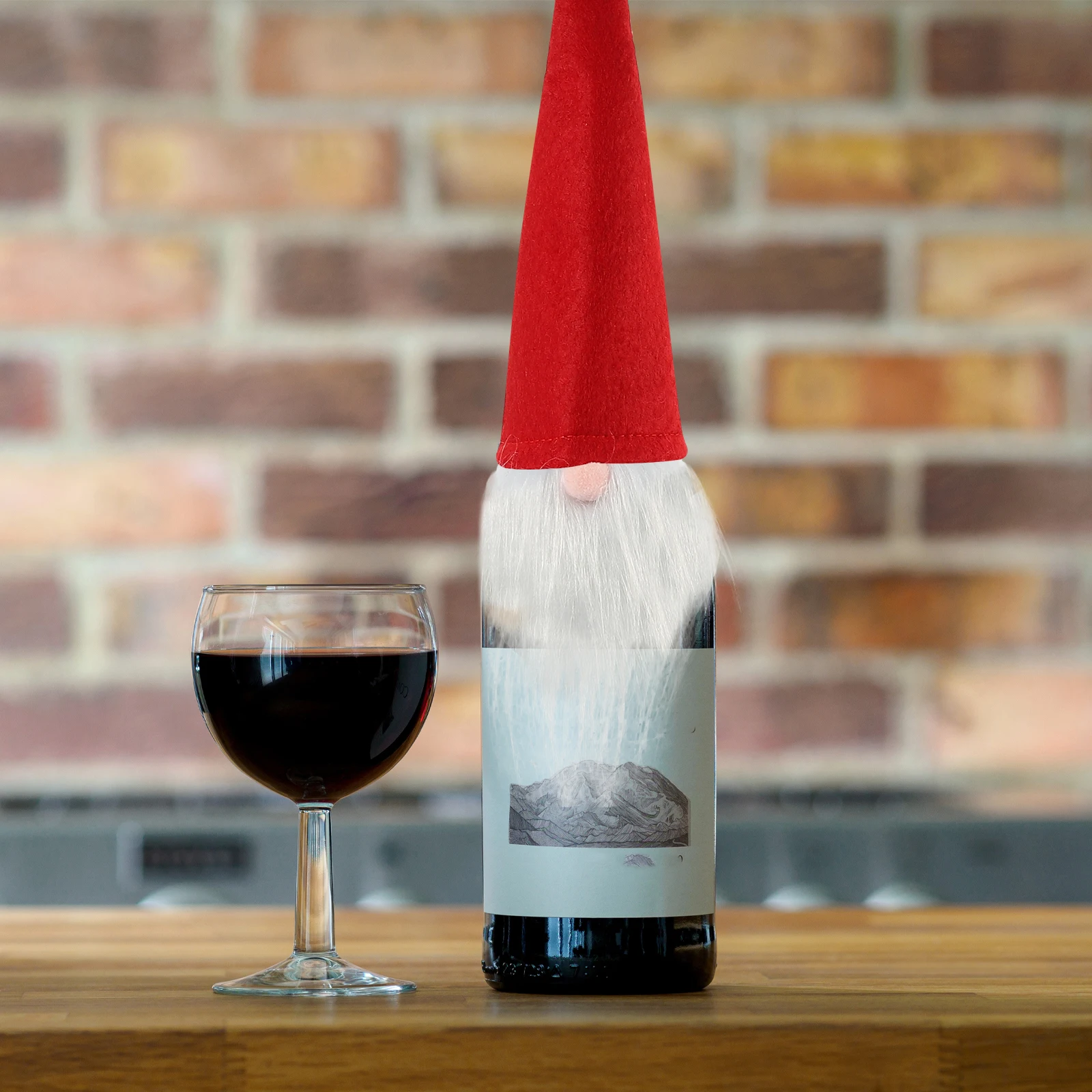 

6pcs Wine Cover Cutter Holder Red Green Gray Gnomes Christmas Party Wine Christmas Decoration Silverware nament Xmas Supply
