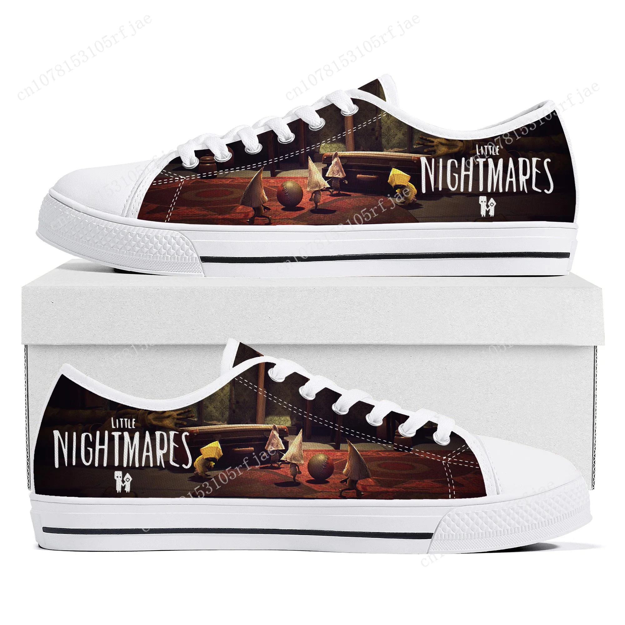 Game Little Nightmares Low Top Sneakers Womens Mens Teenager High Quality Canvas Fashion Sneaker Couple Custom Built Shoes